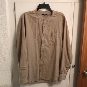 Uniqlo Band Collar Button Down
